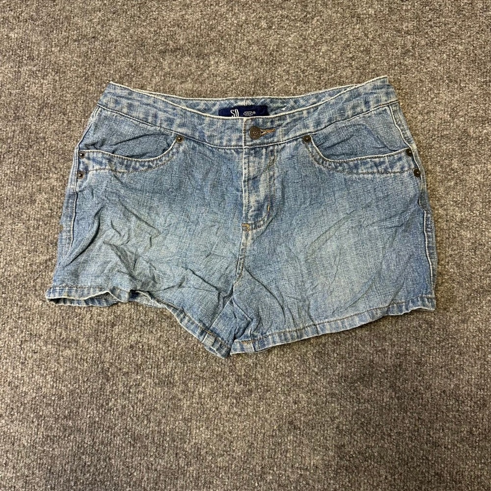 SO Denim Shorts Womens Size 1 Blue Cotton Casual Light Wash Mini Jean Shorts